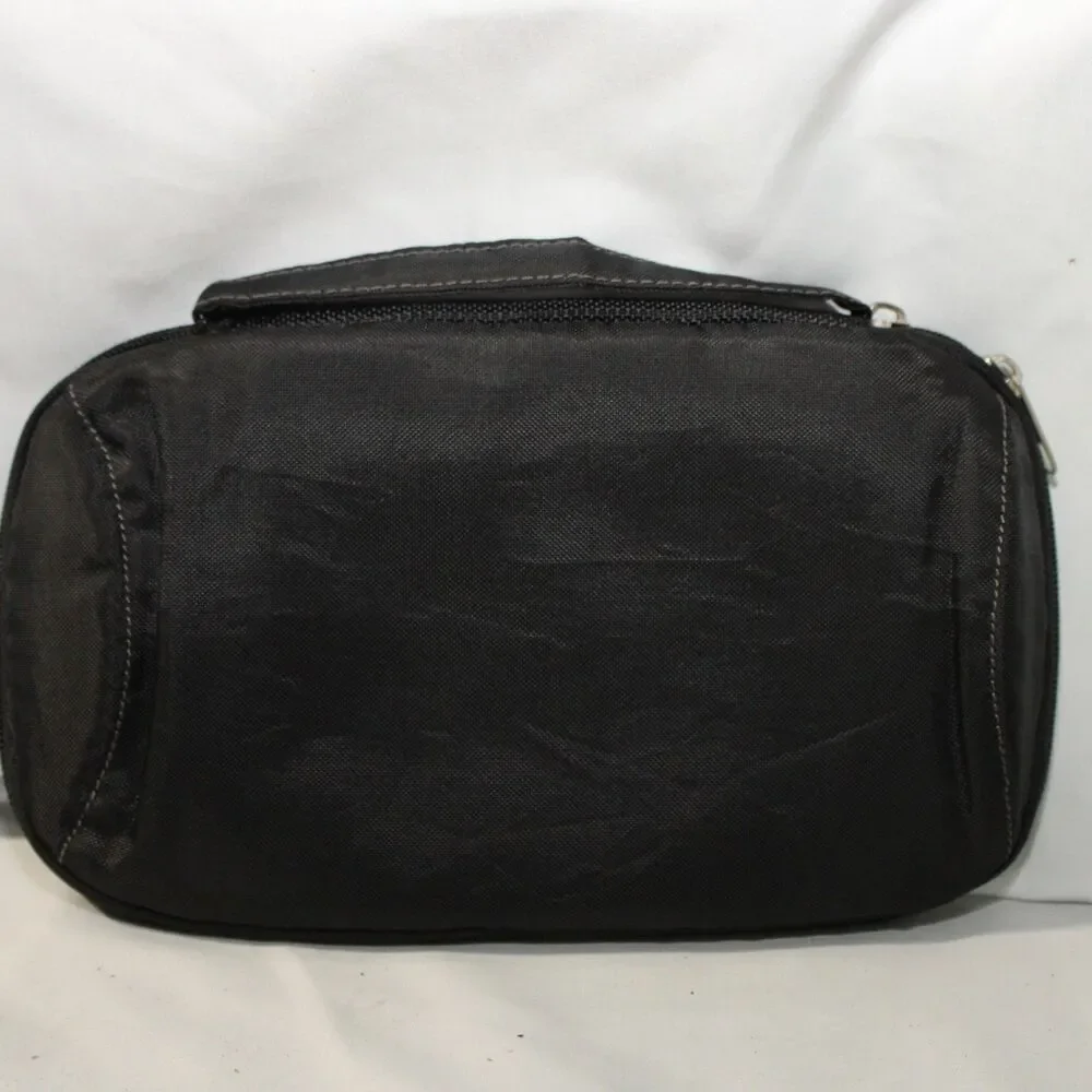 Vintage Nextel Promo Black Nylon Tech Organizer Travel Case Zipper Pouch Pockets